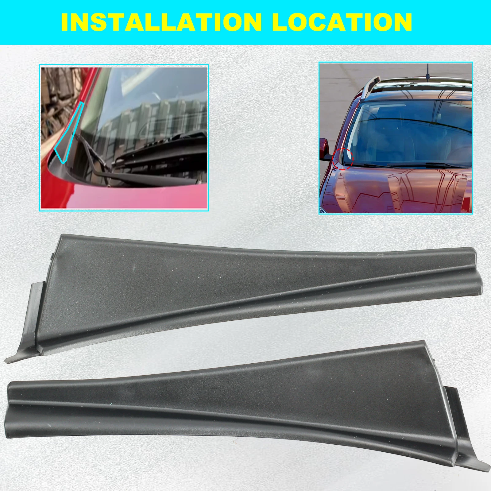 Cubierta embellecedora limpiaparabrisas negra Nissan Qashqai J10 2008-2015 - imagen 4