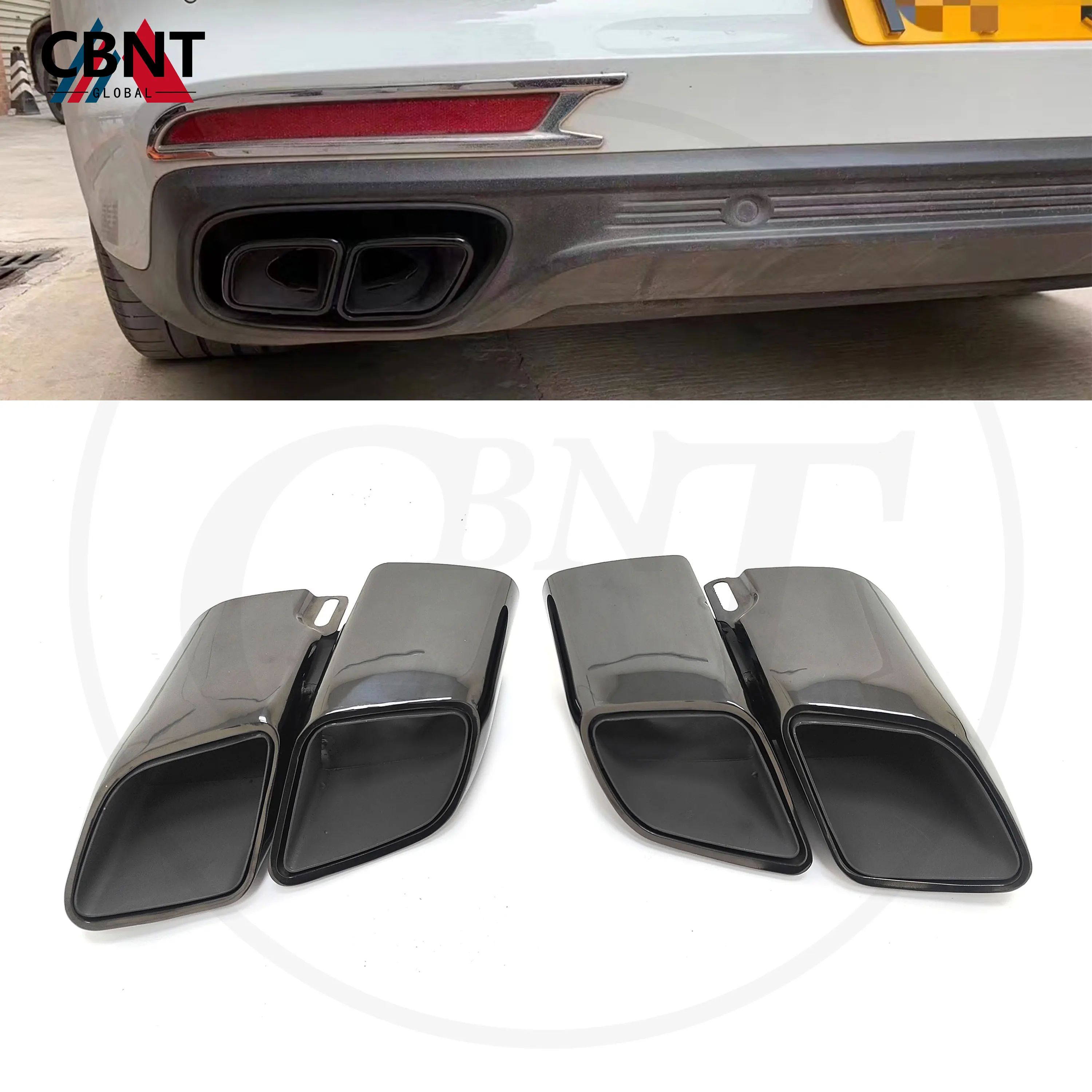Puntas escape Quad CBNT inoxidable para Porsche Panamera 971 4.0 T