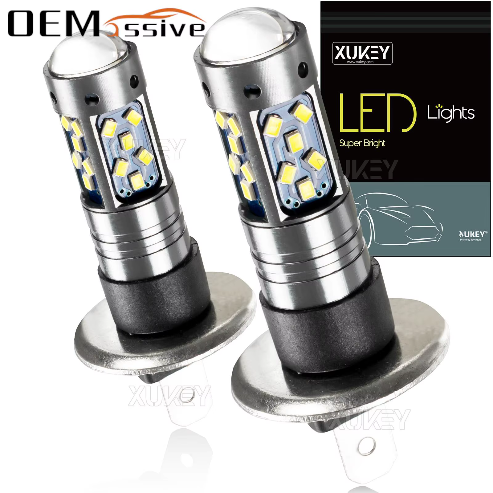 Bombillas LED H1 antiniebla DRL 12V 6000K para coche y furgoneta