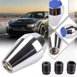 Pomo de cambio universal de aluminio cromado para coche