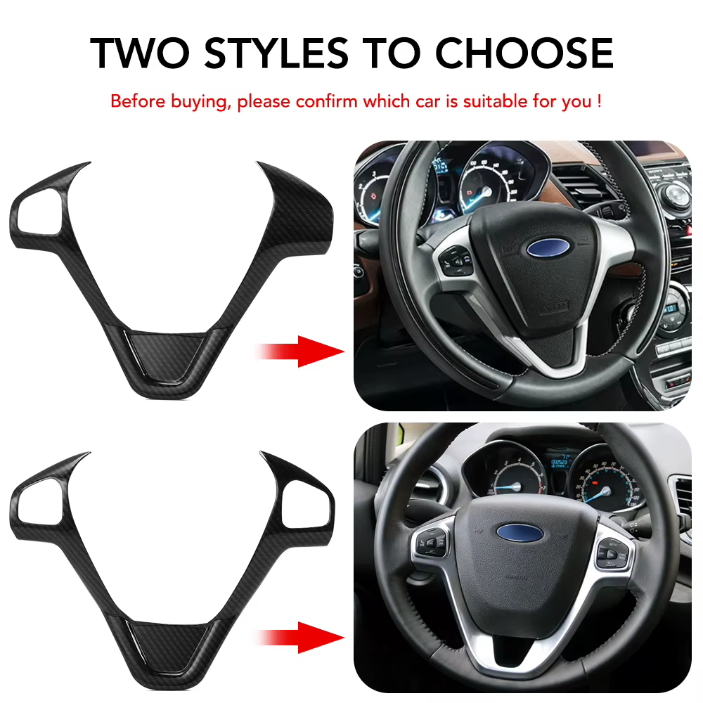 Cubierta protectora de volante con lentejuelas para Ford Fiesta MK7 y B-MAX - imagen 2