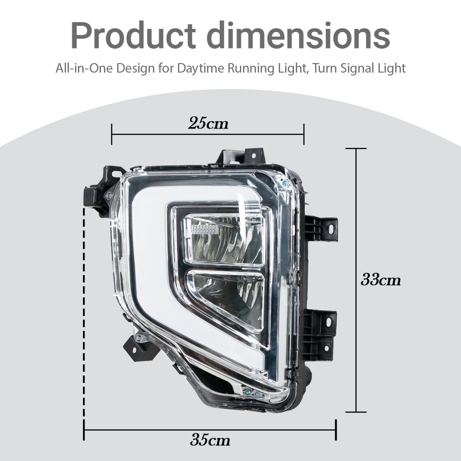 Luz antiniebla LED DRL con intermitente para Mitsubishi L200 2019-2021 - imagen 2