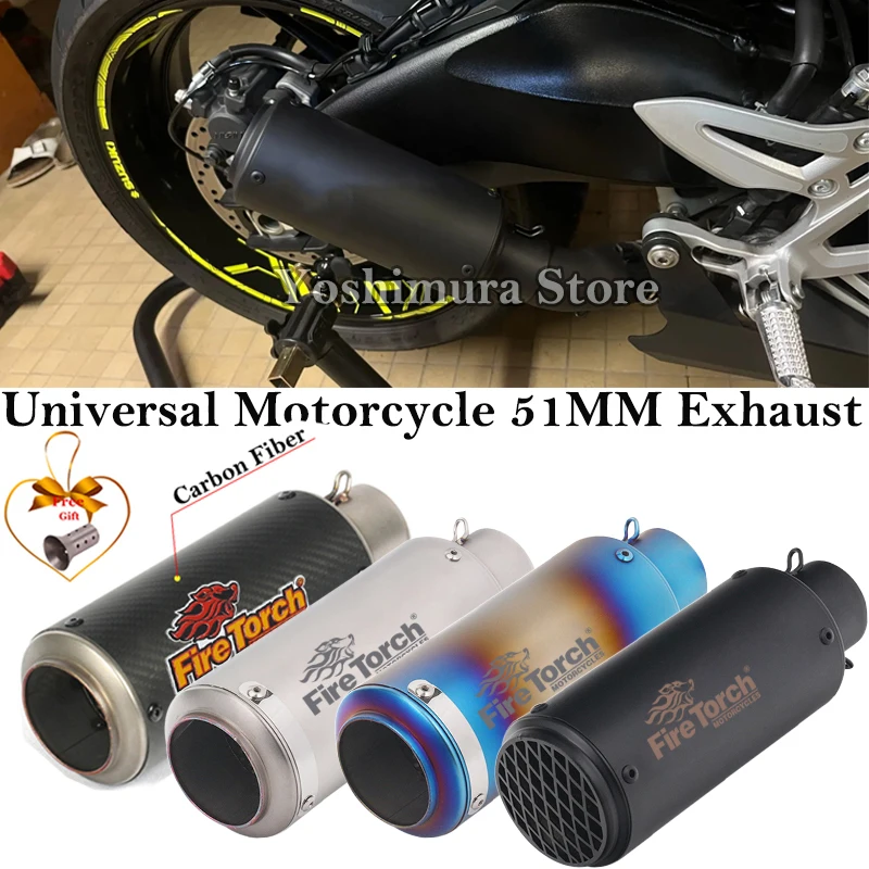 Escape universal moto 51mm silenciador sport CBR1000RR MT09 R1 - imagen 2