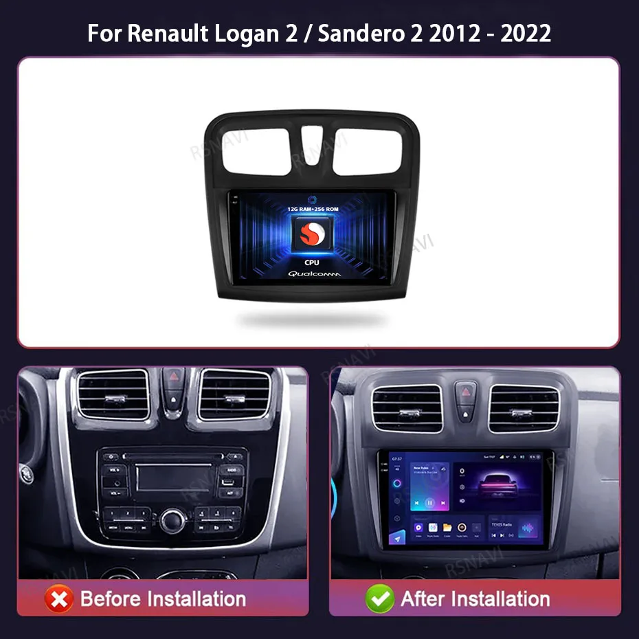 Radio 2DIN Android con CarPlay para Renault Logan II y Sandero II - imagen 2