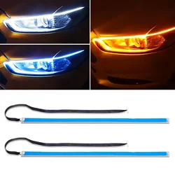 Luz diurna LED DRL 12 V flexible e impermeable para coche