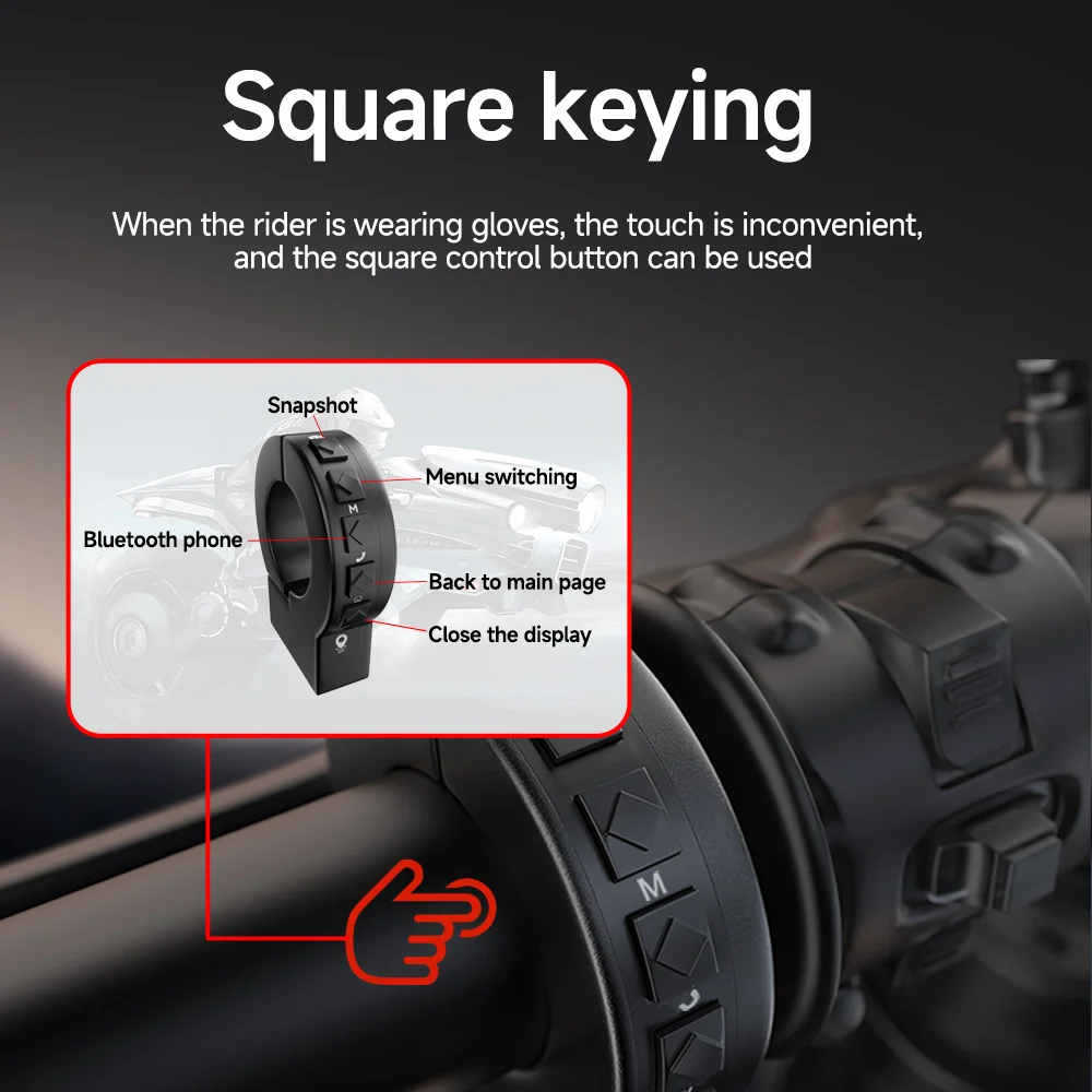 5/8,1 pulgadas Carplay motocicleta 2K HD DVR navegación GPS inalámbrico CarPlay Android Auto Airplay pantalla Moto Monitor - imagen 5
