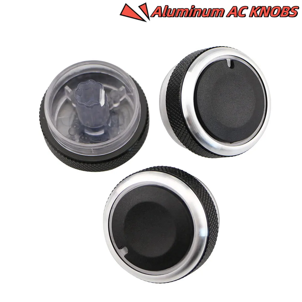 3 ps/set perilla de aire acondicionado para Ford Focus 2 MK2 Focus 3 MK3 Mondeo perilla de Control de calentador de CA de coche de aleación de aluminio para Focus - imagen 3