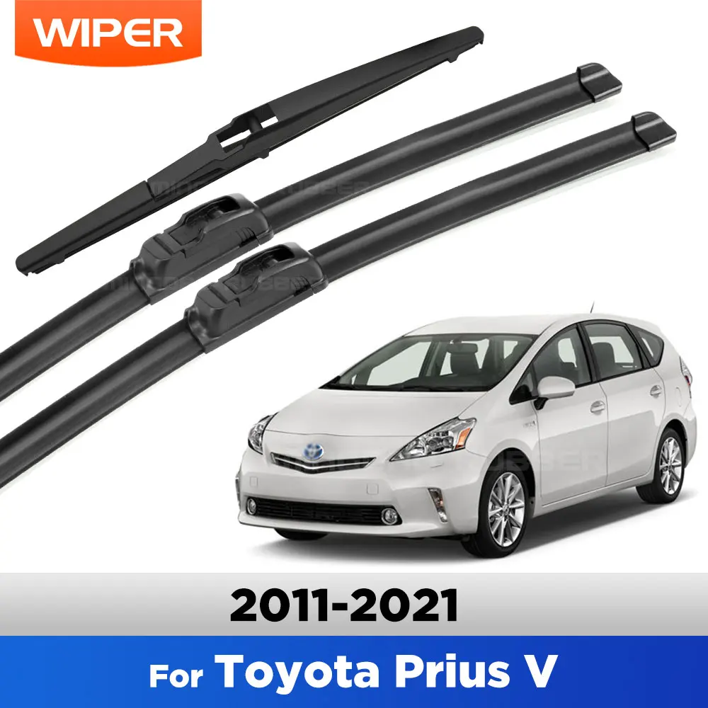 Limpiaparabrisas delantero y trasero para Toyota Prius V 2011-2021