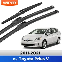 Limpiaparabrisas delantero y trasero para Toyota Prius V 2011-2021