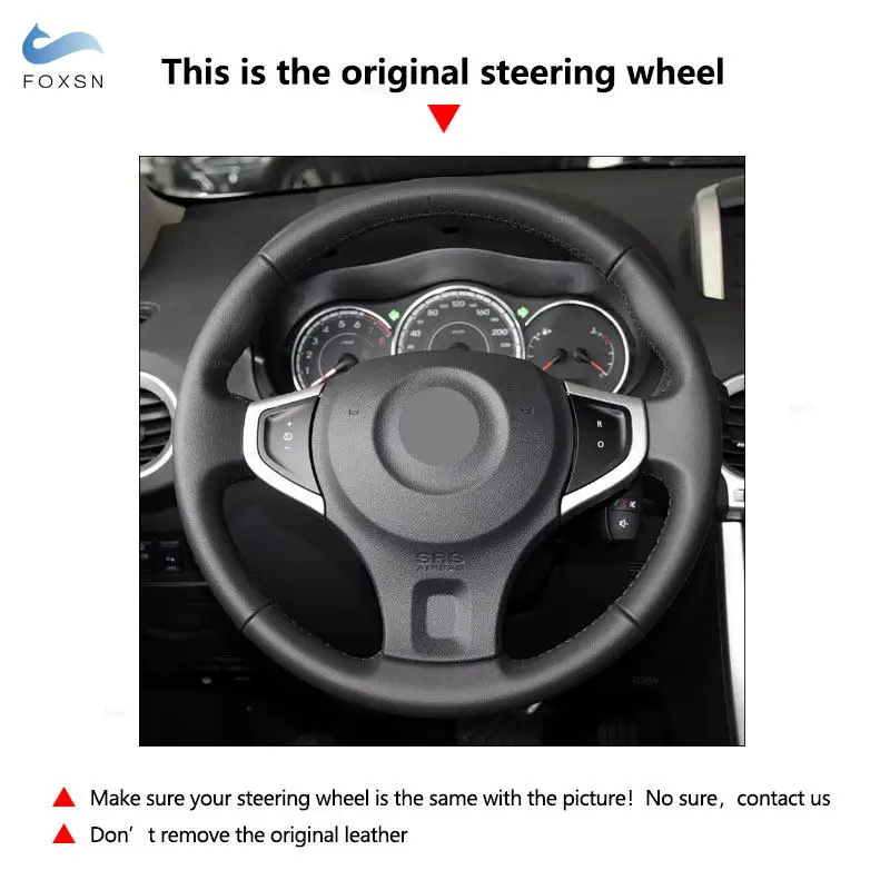 Cubierta de cuero perforado para volante FOXSN