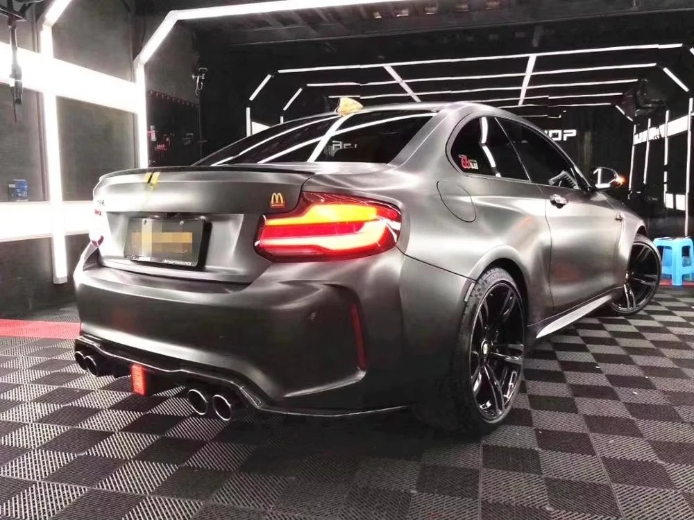 Difusor alerón trasero fibra de carbono LED BMW M2 F87 Competition - imagen 5