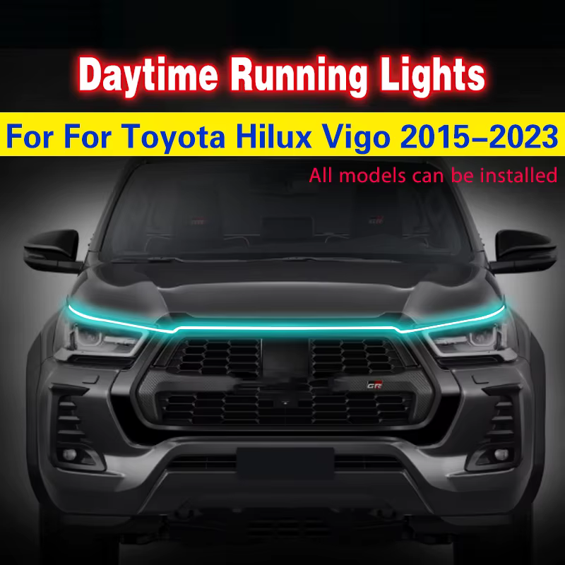 Luz diurna flexible e impermeable para Toyota Hilux Vigo 2015-2023