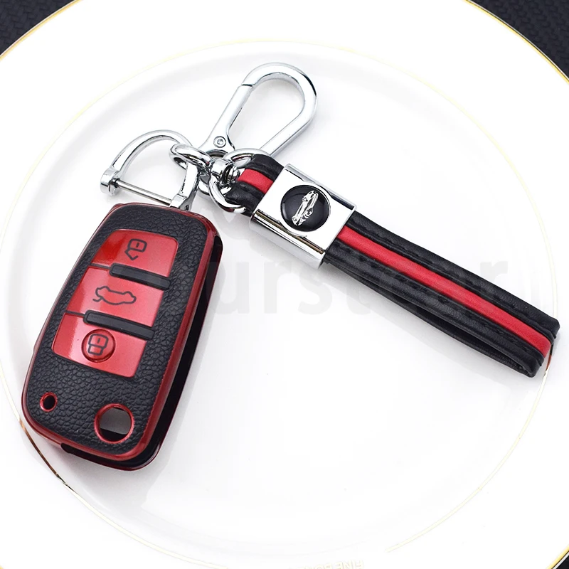 Funda de llave Audi de TPU efecto cuero para A1, A3 y A4 - imagen 5