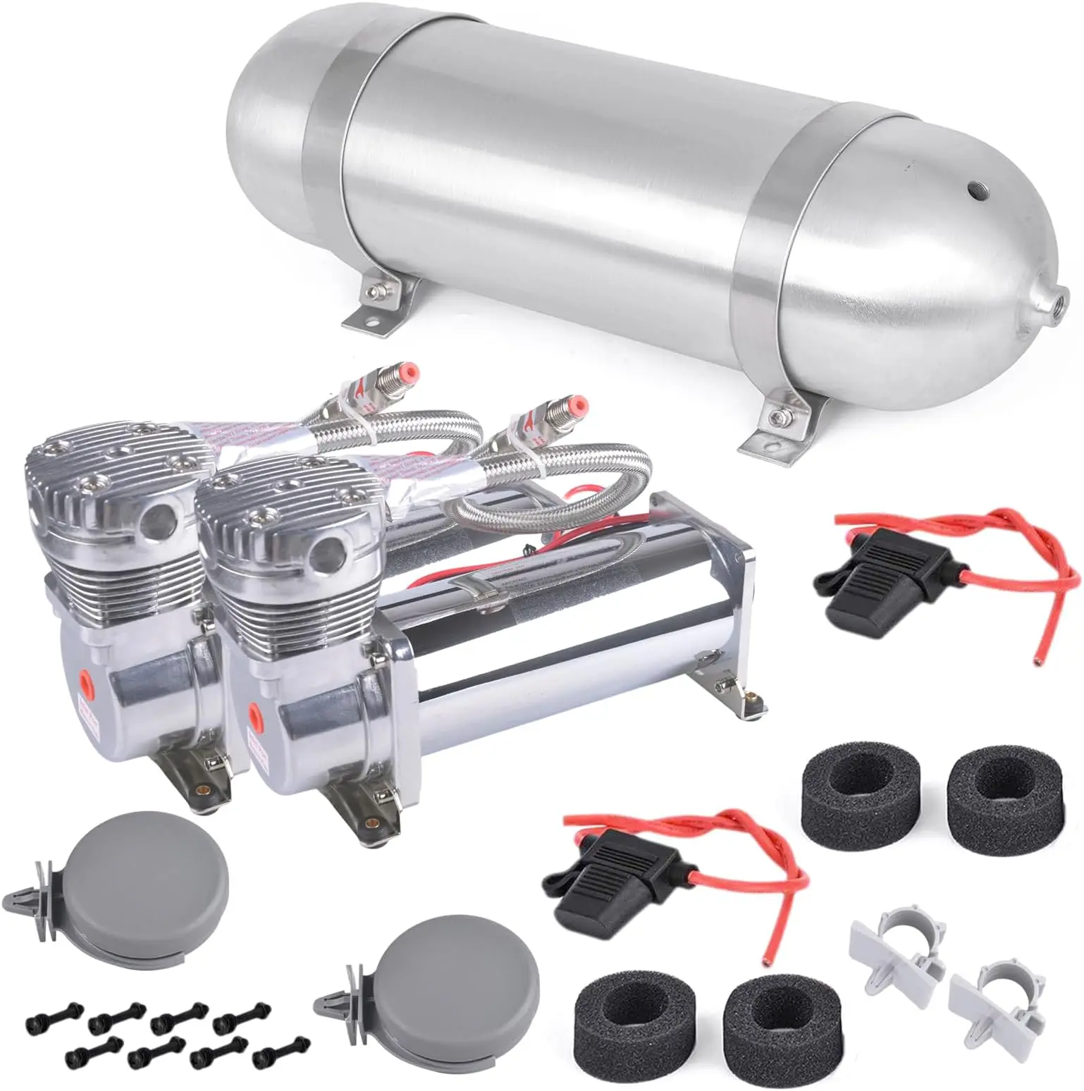 Compresor de aire 12 V con depósito para bocina neumática