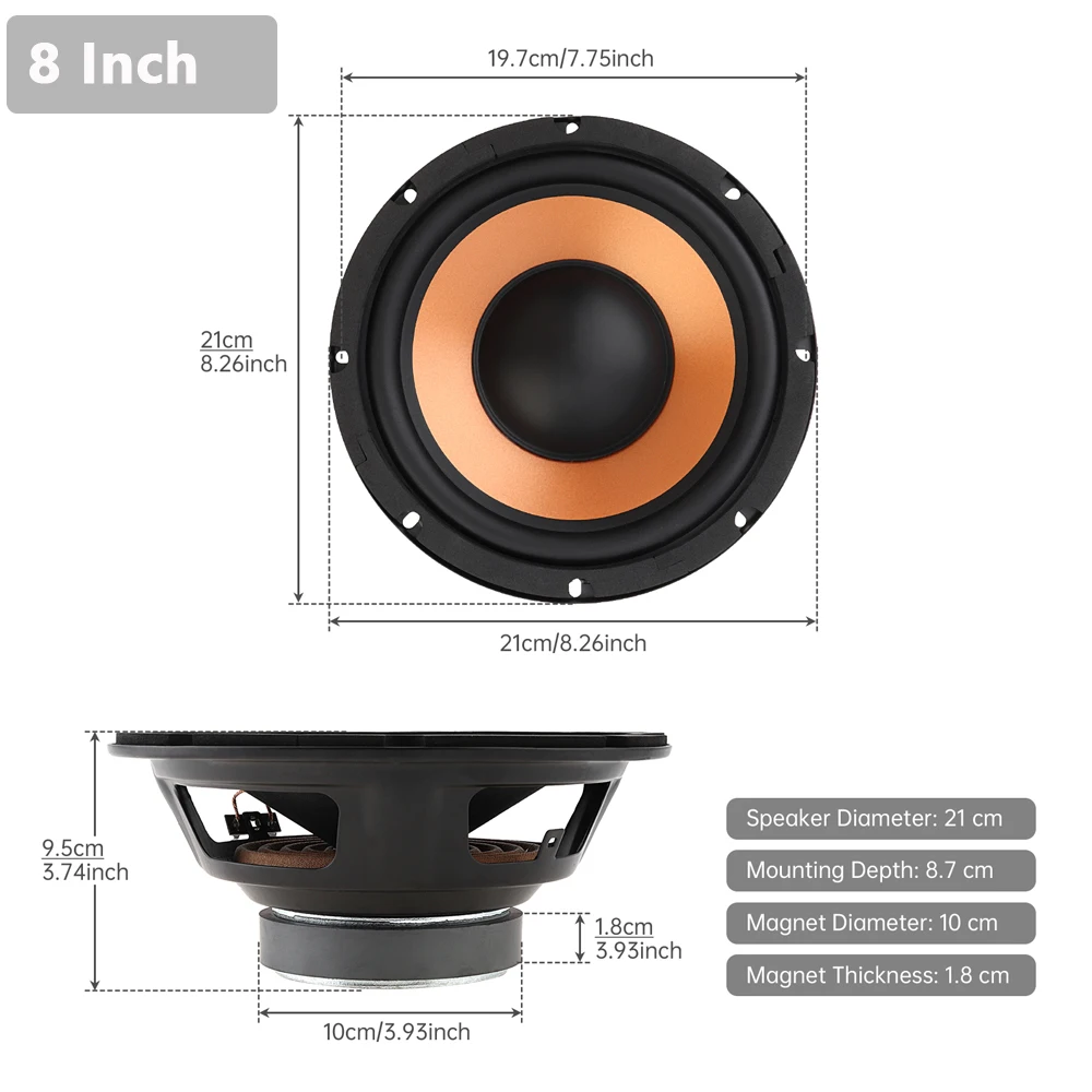 Subwoofer altavoz de graves para coche con amplia respuesta frecuencia - imagen 3