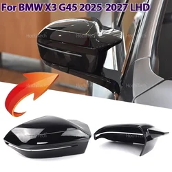 Carcasa de retrovisor negro brillo para BMW X3 G45