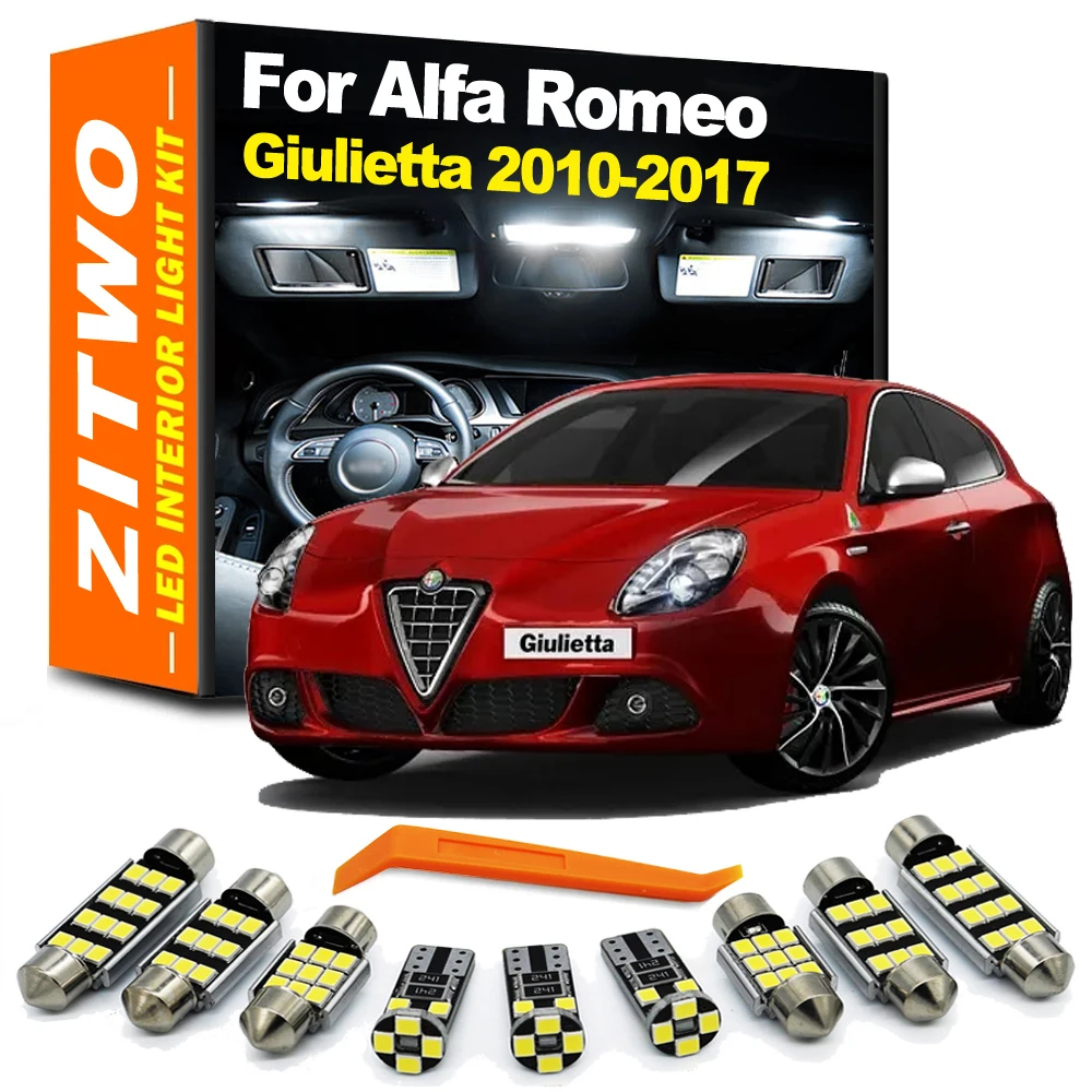 ZITWO 14 Uds Canbus para Alfa Romeo Giulietta 2010 2011 2012 2013 2014 2015 2016 2017 bombilla LED Kit de luz Interior accesorios de coche