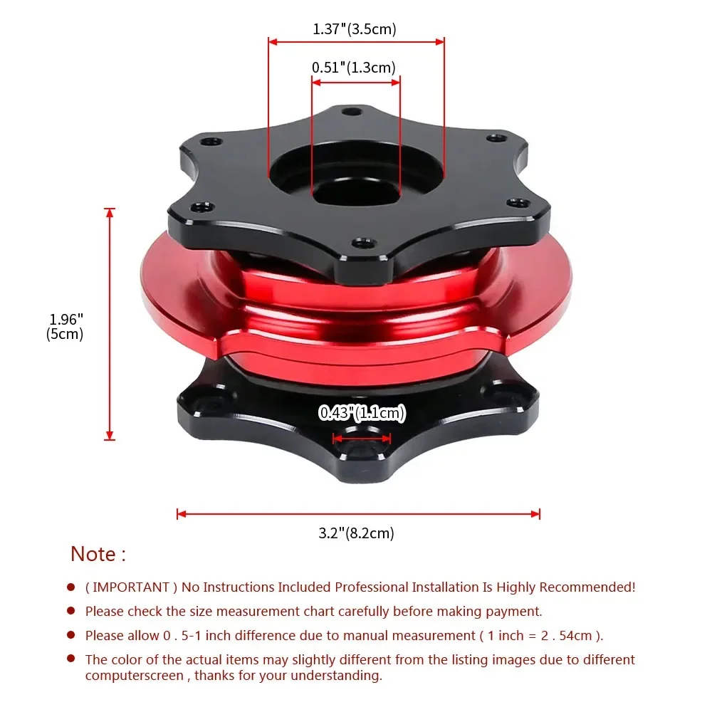 Adaptador liberación rápida volante universal Kit Boss 6 pernos 70mm - imagen 3