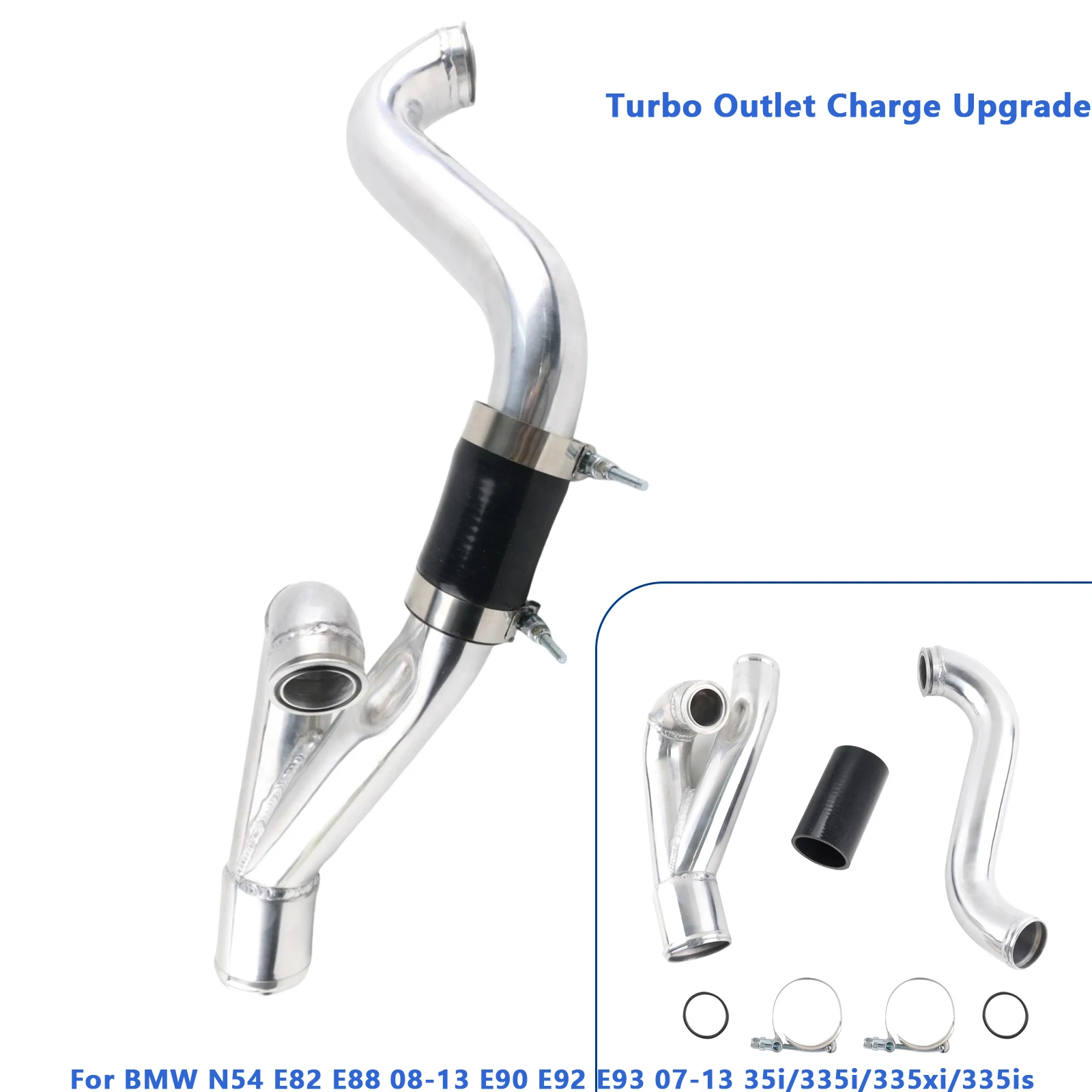 Tubo de carga de salida del turbo de aluminio BMW N54 335i