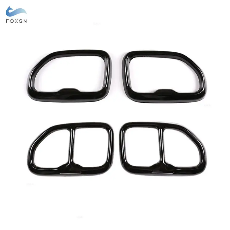 Para BMW X3 G01 X4 G02 2018 - 2022 accesorios de coche silenciador trasero cubierta de salida de tubo de escape embellecedor 2 uds acero inoxidable negro brillante - imagen 2