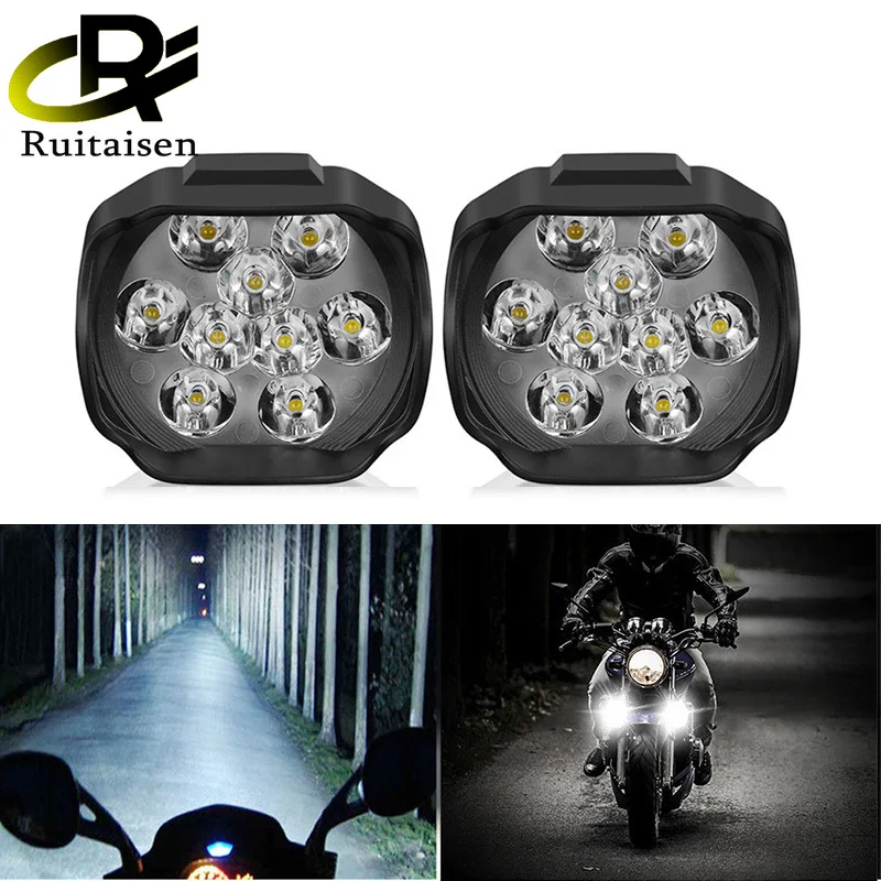 Faros LED moto 18W - Reflectores seguridad vehículo eléctrico