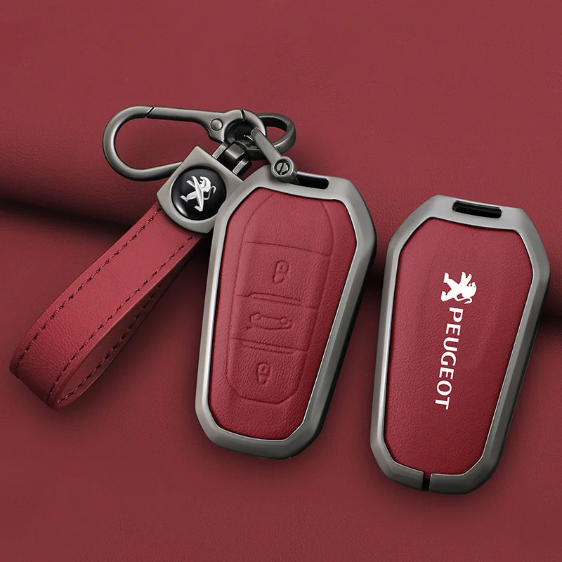 Funda de cuero y zinc para llave Peugeot 208, 308, 408 y 508 - imagen 4
