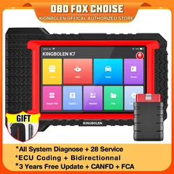 KINGBOLEN K7 escáner OBD2 con codificación ECU y pruebas activas