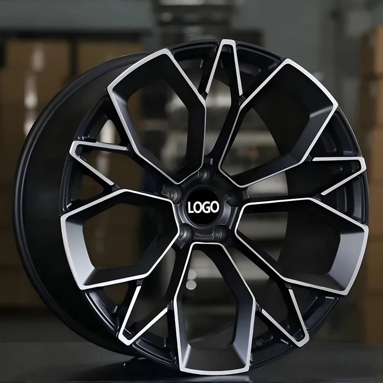 Llantas forjadas negras Porsche Cayenne cara de maquina - imagen 5