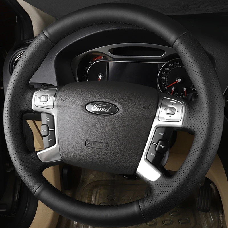 Funda Volante Cuero Trenzada Transpirable Ford Mondeo Mk4 S-Max 2007-2012 - imagen 2