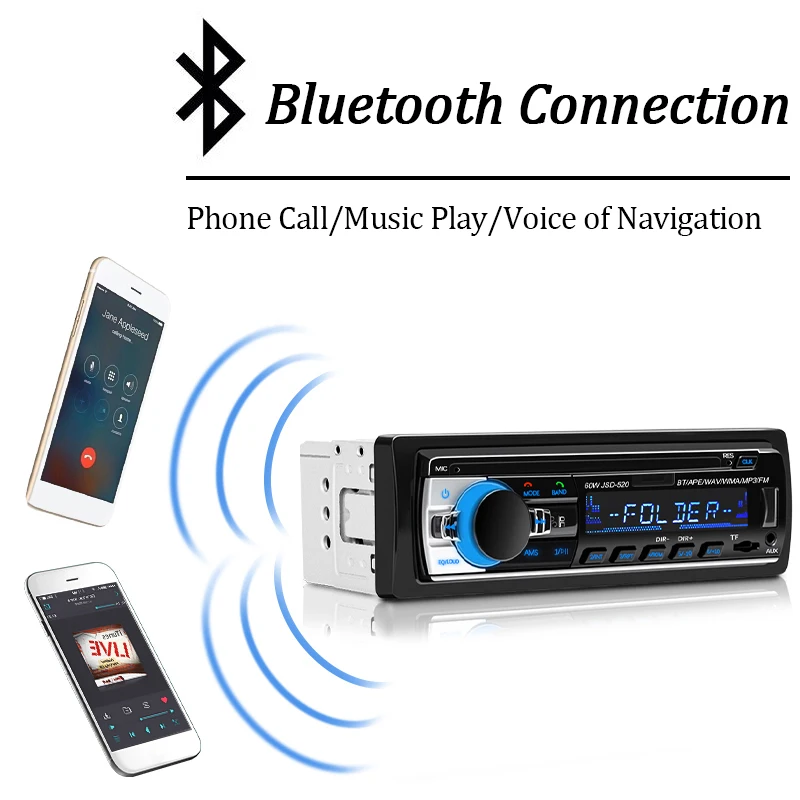 Radio 1 DIN Bluetooth para coche con MP3, USB y SD - imagen 3