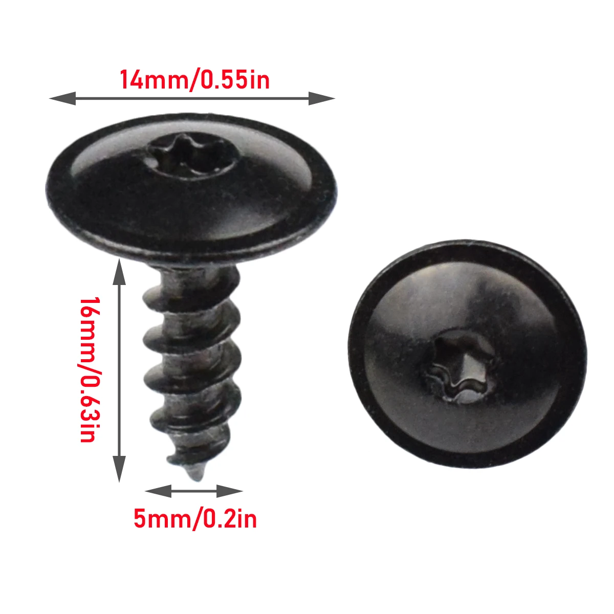 30 Uds. Tornillo Torx negro de 5mm para motor de coche, protector contra salpicaduras, tornillos autorroscantes para Audi A4 A3 A5 A6 A7 A8 Q5 VW Golf Passat - imagen 3