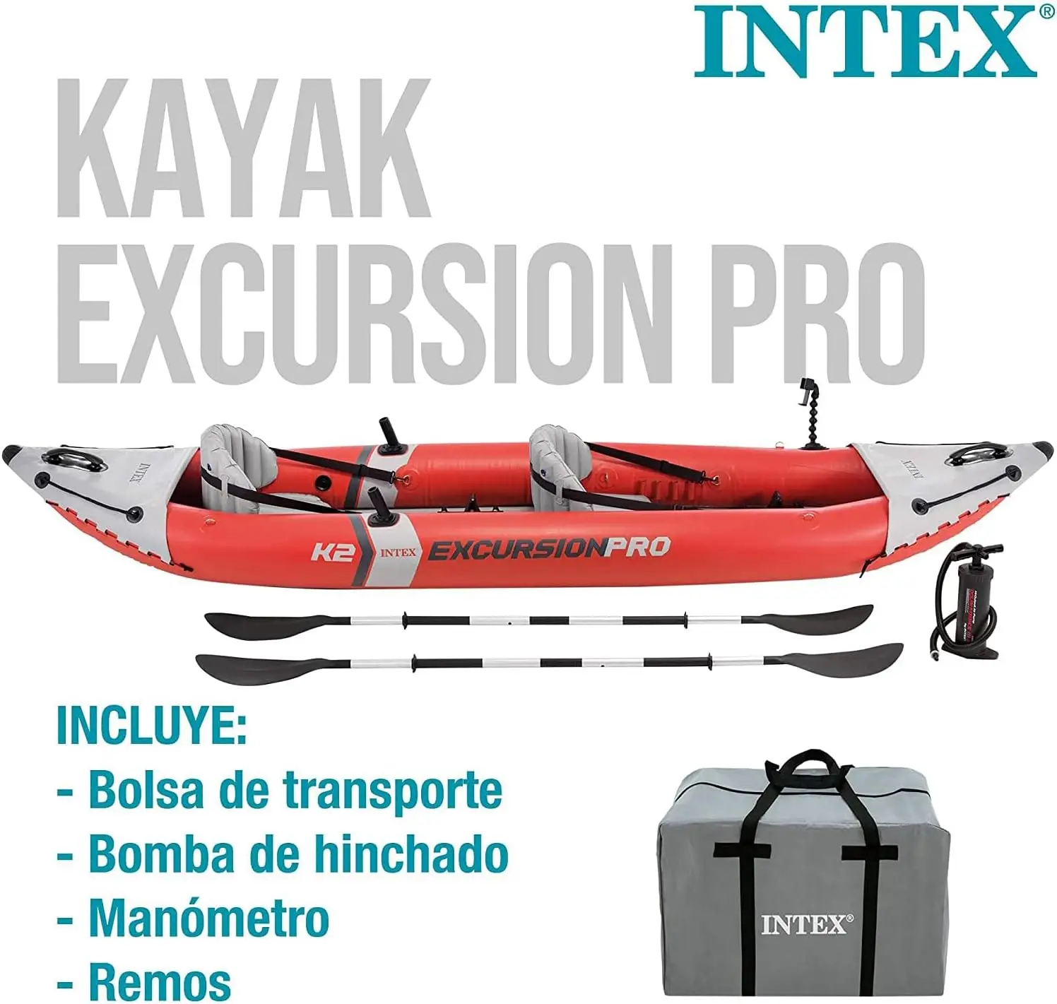 Intex 68309 Kayak inflable Excursion Pro 4m con bomba y casco – 2 personas - imagen 5