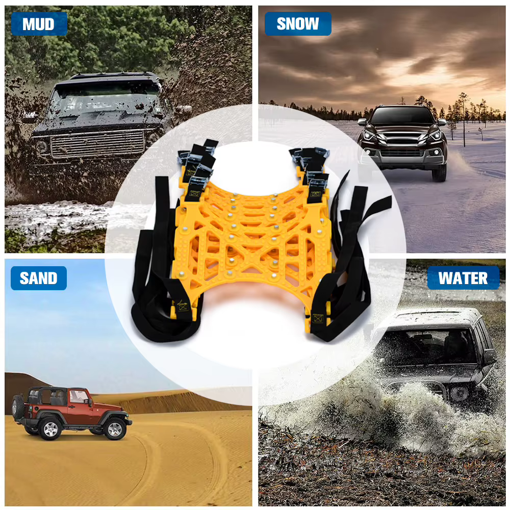 Cadenas de nieve ajustables de TPU antideslizantes para coche - imagen 4