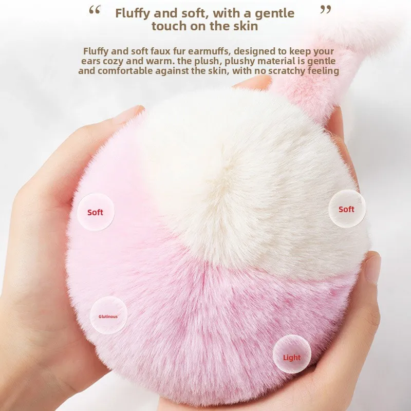 Orejeras térmicas de invierno para mujer de felpa - imagen 4