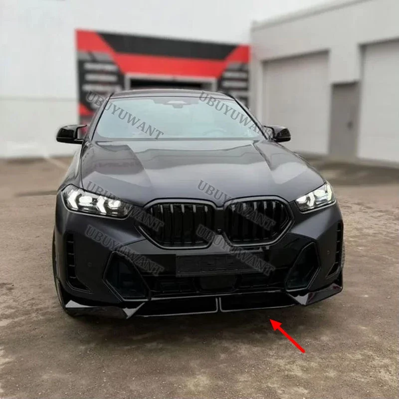 3x para BMW X6 G06 LCI M Sport 2023 2024 2025 ABS alerón de barbilla frontal divisores de parachoques Kits de carrocería de labio delantero - imagen 4