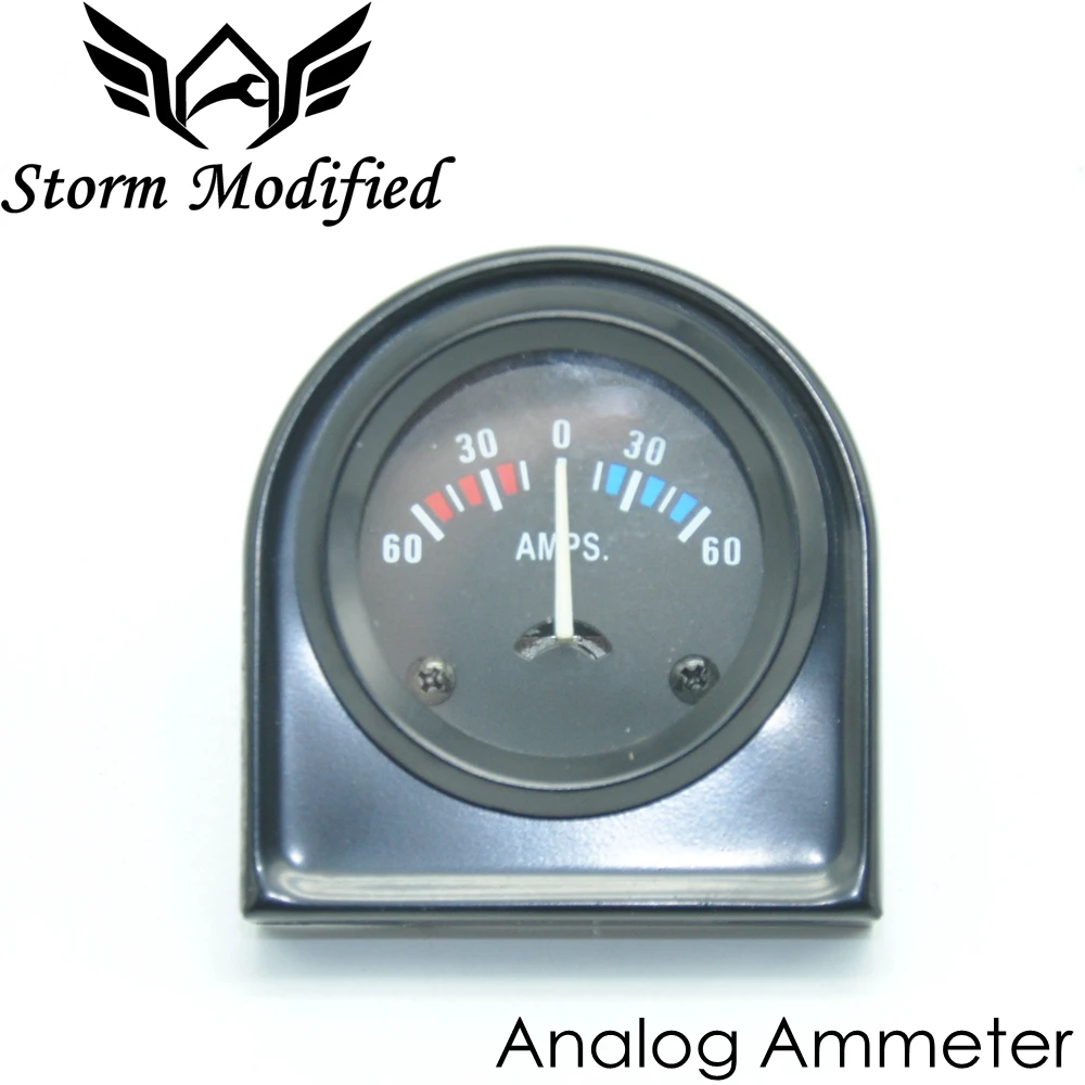 Amperímetro SuTong 60A analógico 52mm LED blanco universal