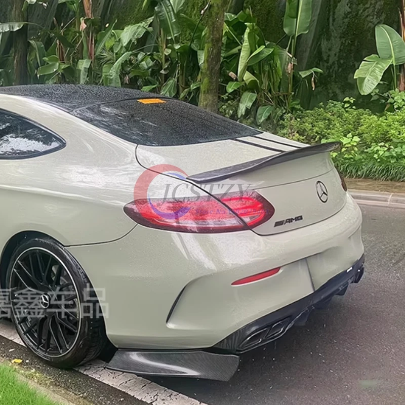Para Mercedes W205 abs alerón trasero para parachoques trasero para BENZ Clase C W205/A205/C205 2 puertas (solo corte) - imagen 3