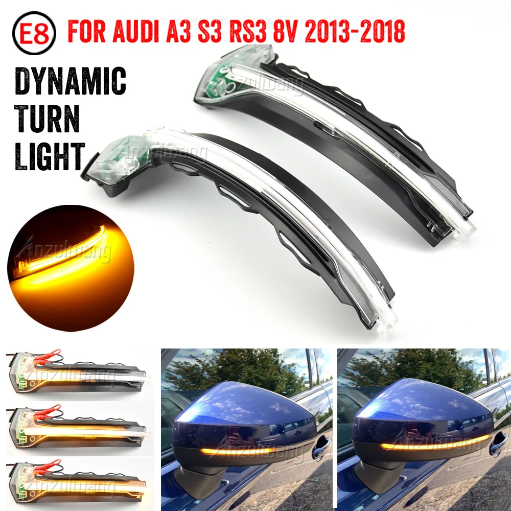 Intermitente dinámico LED de espejo para Audi A3 8V S3 RS3 - imagen 2