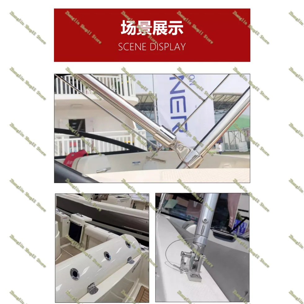 Abrazadera superior para tubo de toldo bimini, acero inoxidable 316 - imagen 3