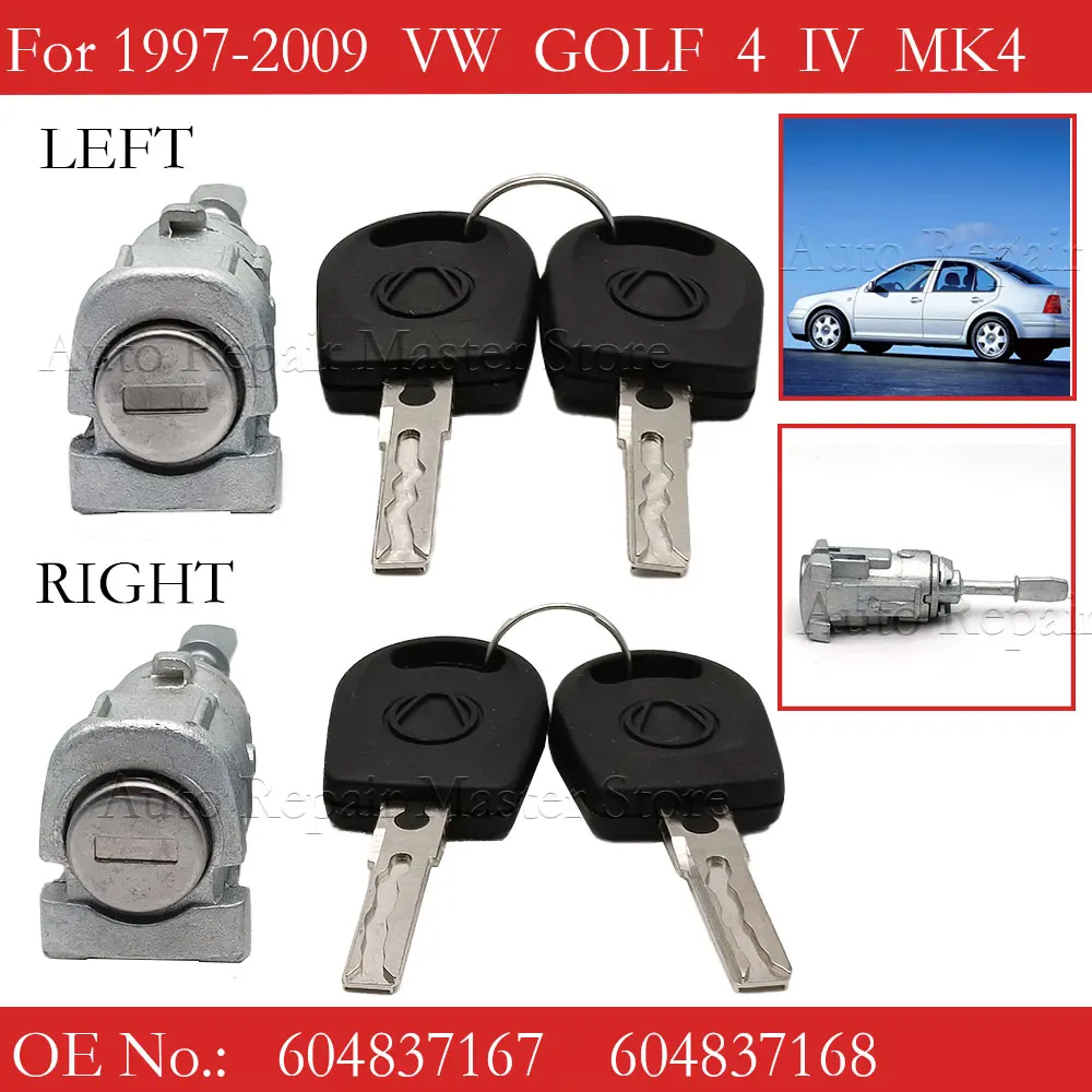 Cilindro de cerradura puerta VW Golf Bora Skoda Fabia Polo 1997-2009 - imagen 2