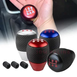 Universal Racing Perilla de Cambios de Aluminio Cuero – 5 velocidades