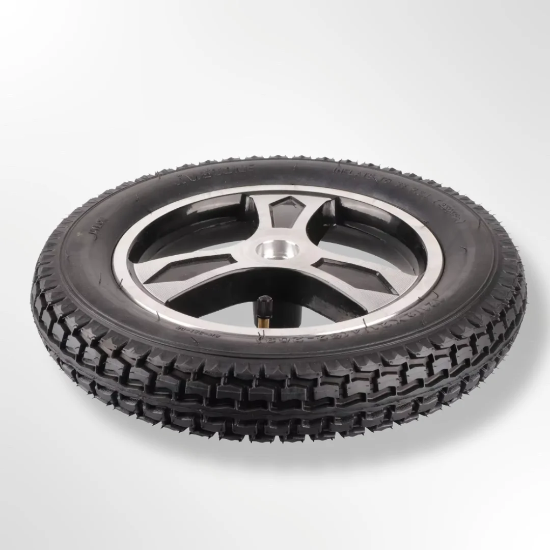 Rueda Trasera Patinete Eléctrico 12" con Neumático y Cubo Chavetero – Silla Ruedas - imagen 4