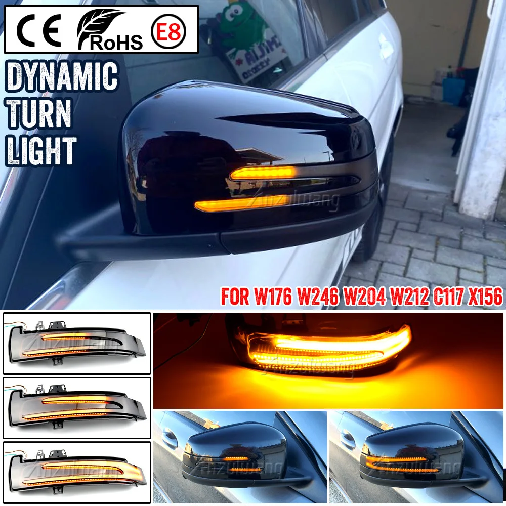 Luces intermitentes dinámicas espejo retrovisor – Mercedes Benz A, B, C, E, CLA