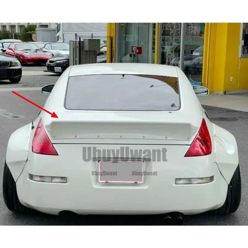 Para Nissan 350Z Fairlady Z34 2003-2008 | Alerón de ala de tapa de maletero trasero estilo pico de pato Rocket Bunny (plástico ABS - negro mate) - imagen 5