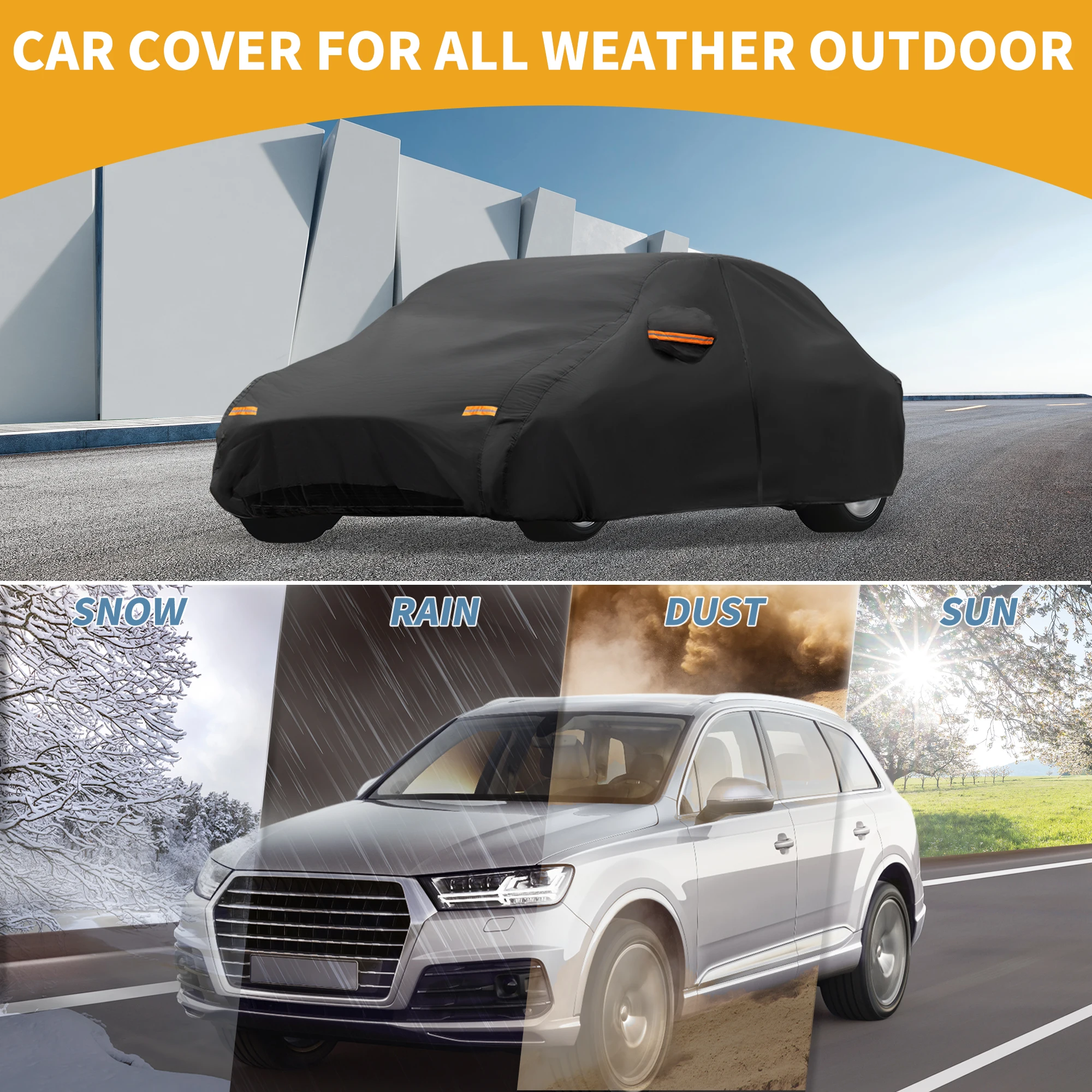 UXCELL Funda impermeable para Hyundai Ioniq 5 con bandas reflectantes - imagen 2