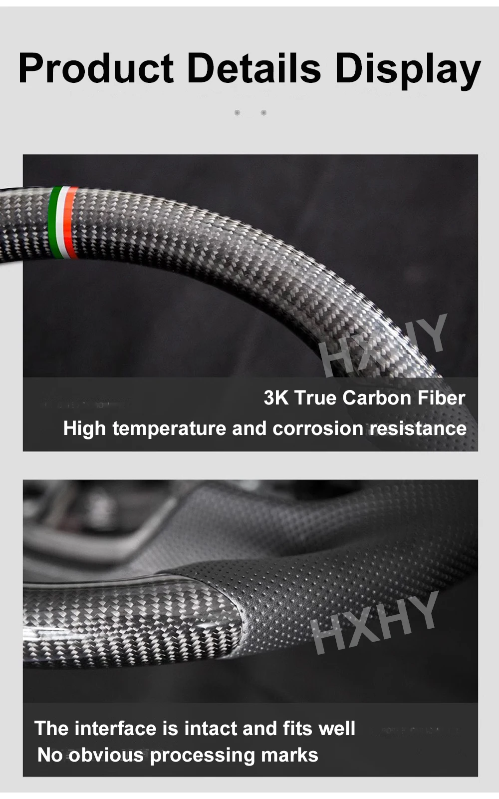 Volante de fibra de carbono para Maserati Ghibli Levante Quattroporte Granturismo GT volante personalizado - imagen 5