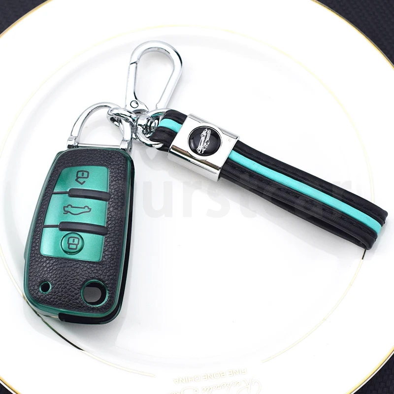 Funda de llave Audi de TPU efecto cuero para A1, A3 y A4 - imagen 3