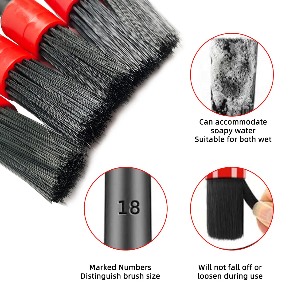 Kit de limpieza para coche con esponjas, toallas y cepillos - imagen 2