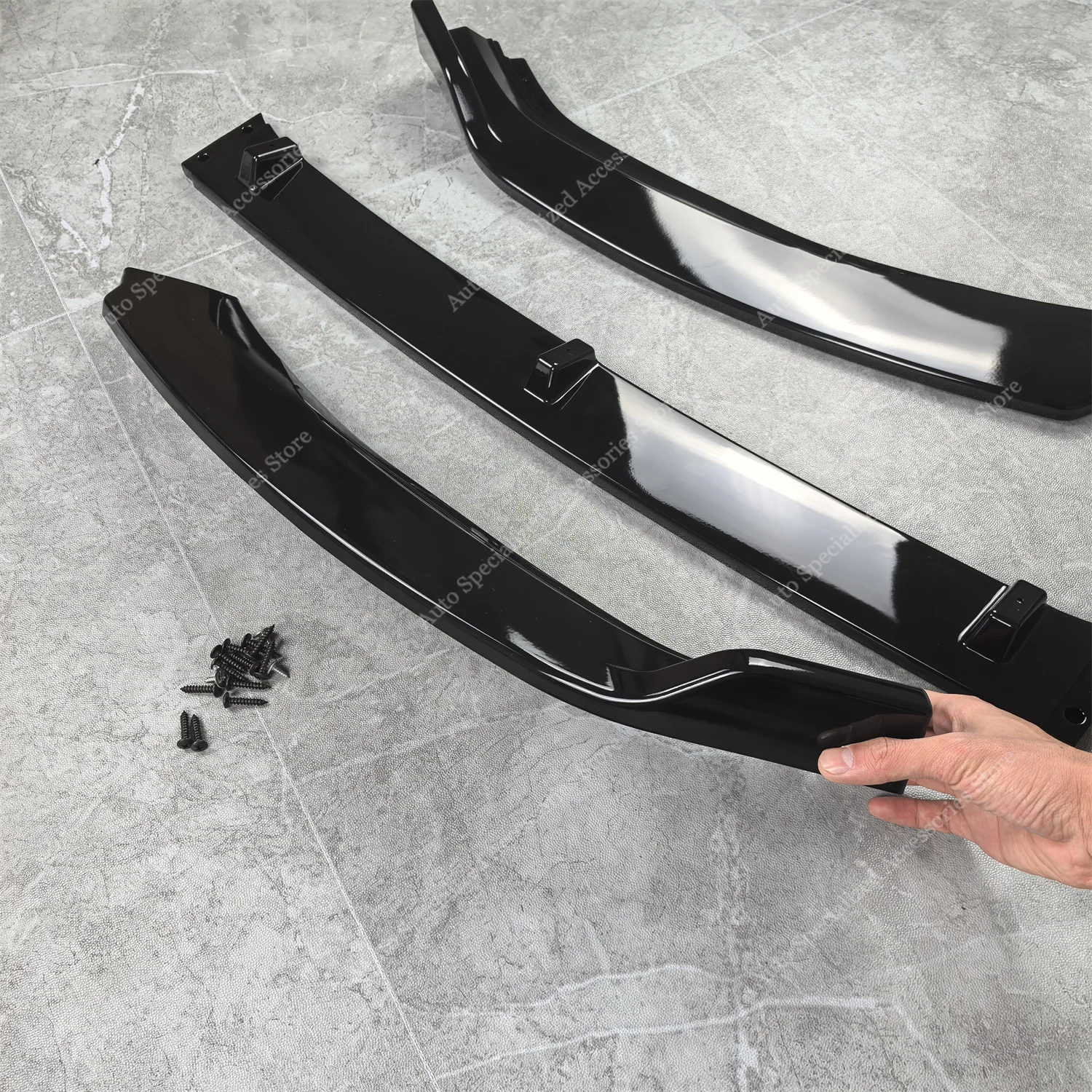 Difusor divisor de alerón de parachoques delantero ABS negro brillante para Audi S5 A5 B8 8T 8F S-Line 2007-2011 kits de carrocería pre-Facelift Tuning - imagen 5