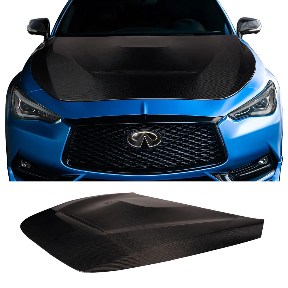 Capó de motor GTS de fibra de carbono para Infiniti Q60 2017-2022